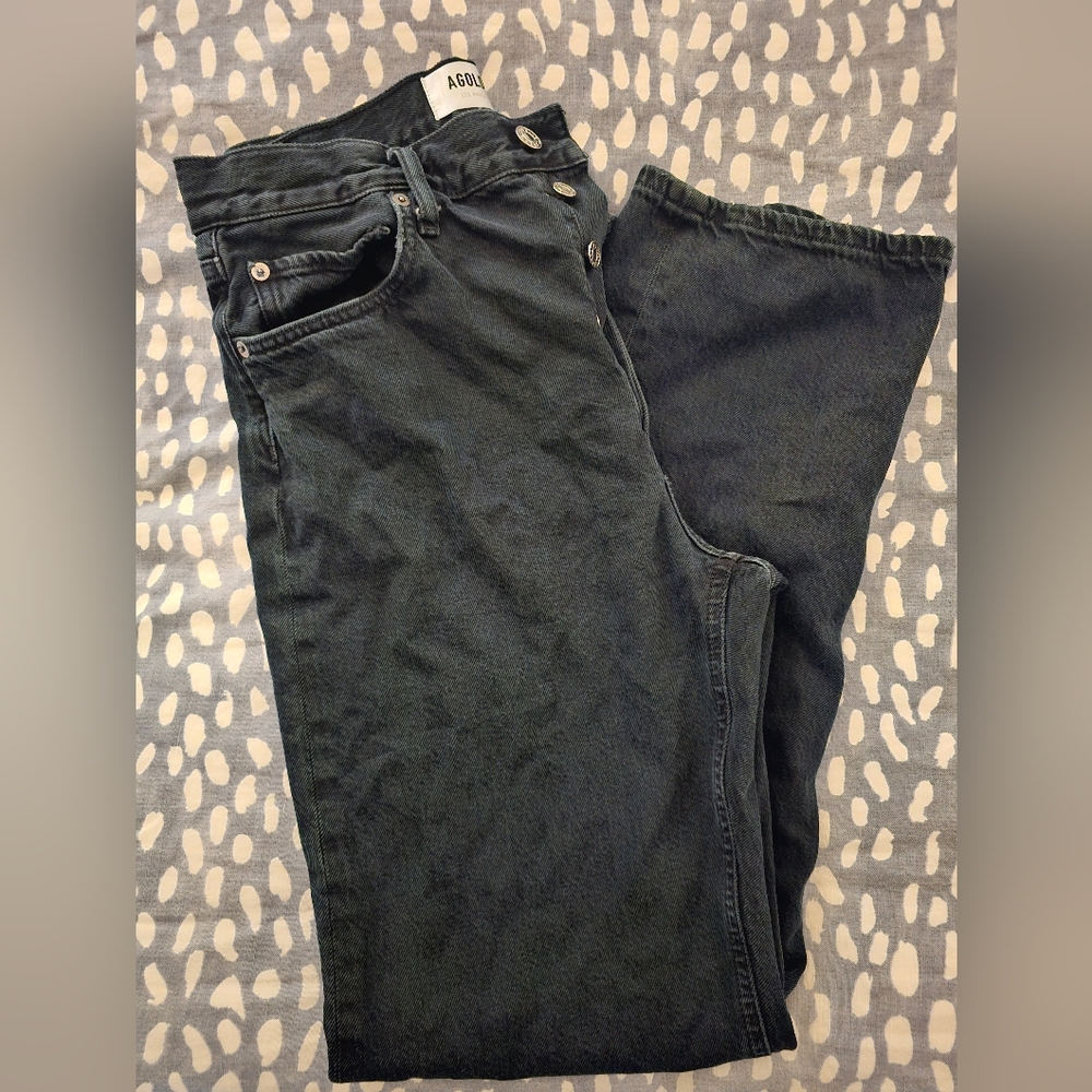 Agolde Women's Straight Leg Jeans - Dark Gray